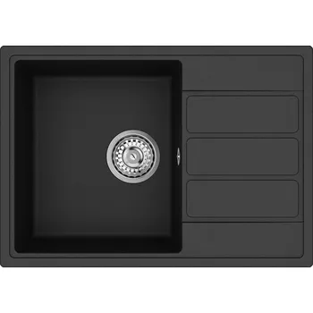 Granitový dřez Granitový dřez Helika ECO-2 black metallic