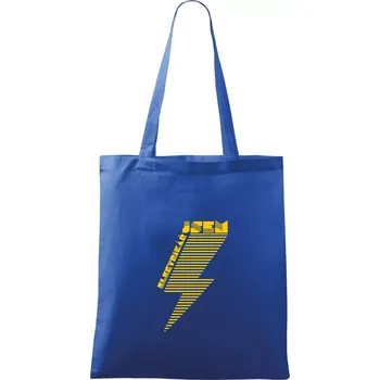 Nákupní taška Jsem elektrikář - blesk - Taška bavlněná - 42 x 38 cm ( Královská modrá )