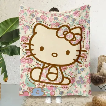 Dětská deka Hello kitty měkká cestovní deka | dětská deka, pikniková deka - 3 , 100x130CM