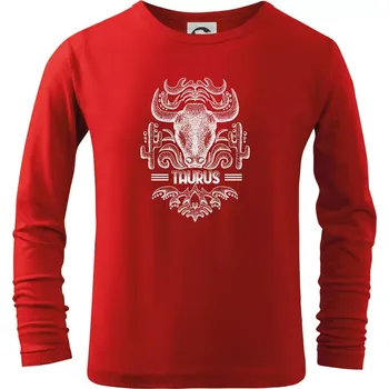 Chlapecké tričko Taurus - vintage - Triko dětské Long Sleeve - 122 cm/6 let ( Červená )