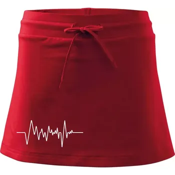 Dámská sukně Ekg samostatné - Sportovní sukně - two in one - L ( Červená )