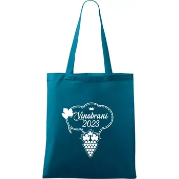 Vinobraní 2023 - Taška bavlněná - 42 x 38 cm ( Petrolejová )