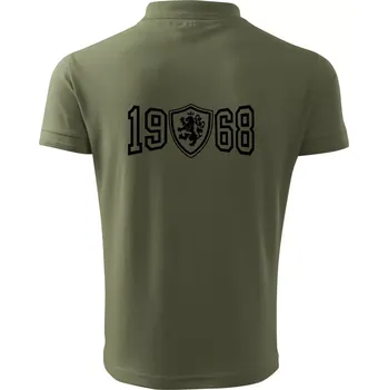 Pánská košile Narozeninový motiv - znak - 1968 - Polokošile pánská Pique Polo 203 - 4XL ( Khaki )