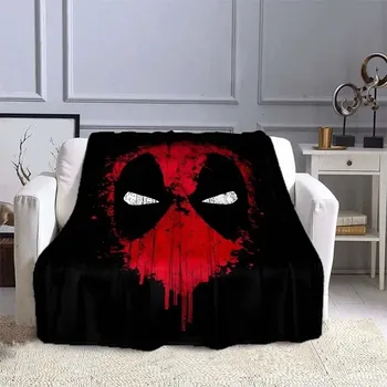 Dětská deka Deka s motivem Deadpool, flísová teplá přikrývka | dětská deka, cestovní deka - 12 , 150x200cm