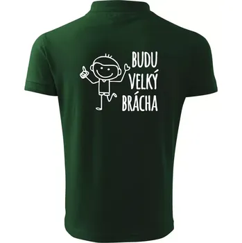 Pánská košile Budu velký brácha - Polokošile pánská Pique Polo 203 - 5XL ( Lahvově zelená )