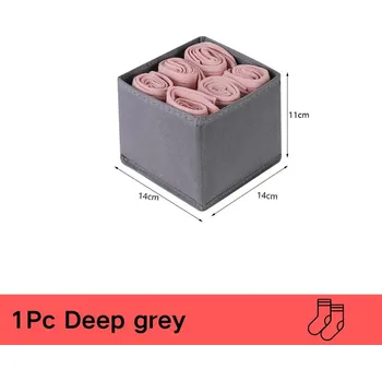 Úložný box Textilní skládací úložný box na prádlo | úložný box, skládací box - tmavě šedá-S