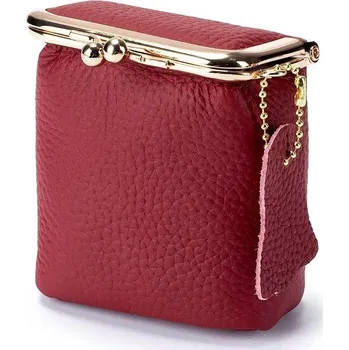 Kosmetická taška Kožená taštička na klíče s rtěnkou | kožené pouzdro, kosmetická taštička - Červený