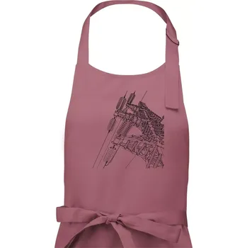 Kuchyňská zástěra Nákres stožáru vysokého napětí - Dámská zástěra na vaření - Univerzální velikost ( Starorůžová )