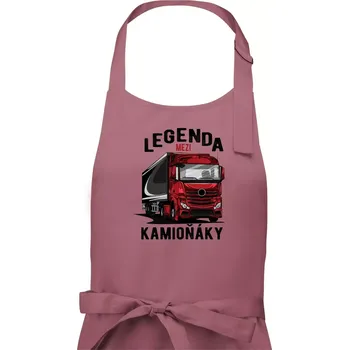 Kuchyňská zástěra Legenda mezi kamioňáky - Pánská zástěra na vaření - Univerzální velikost ( Starorůžová )