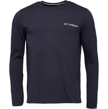 Pánské tričko s dlouhým rukávem TRIMM BRAVE XXL Tmavě modrá, Bílá