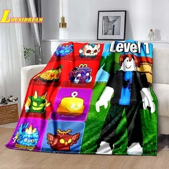 Dětská deka Deka s motivem blox fruits | dětská deka, cestovní přikrývka - 12 , 100x130CM