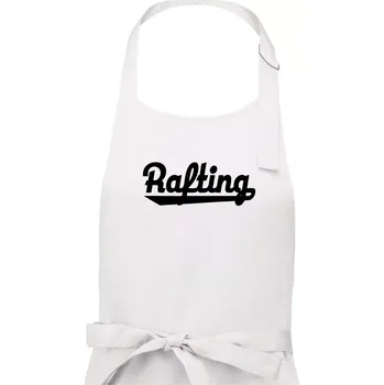 Kuchyňská zástěra Rafting nápis - Dámská zástěra na vaření - Univerzální velikost ( Bílá )