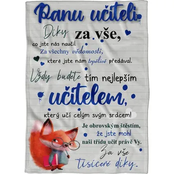 deka Deka 200 x 140 cm - Panu učiteli - liška