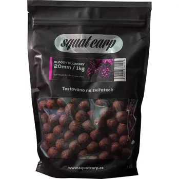 Návnadová surovina SQUAT CARP - Hotové boilies Bloody Mulberry 1 kg 30 mm