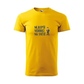 Pánské tričko Tričko s potiskem Nejlepší vedoucí na světě: žluté 5XL