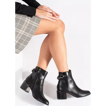 Dámská zimní obuv Komfortní černé kotníčkové boty dámské Obcas 40