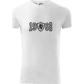Pánské tričko Narozeninový motiv - znak - 1968 - Viper FIT - Pánské zůžené tričko - M ( Bílá )