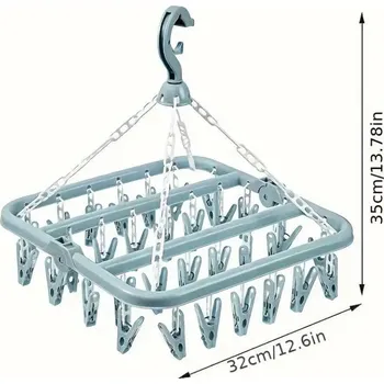Sušák na prádlo Sušák skládací, plastový na ponožky a spodní prádlo, modrý