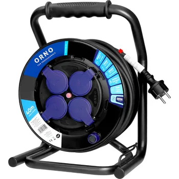 Napájecí kabel Bubnový prodlužovací kabel 40m, 4 zásuvky IP44