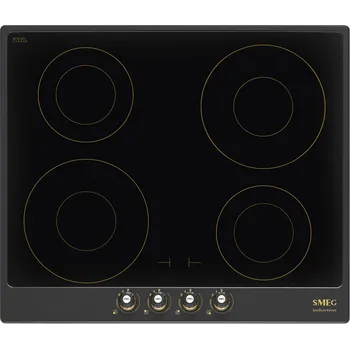 Varná deska Smeg Indukční varná deska Cortina se 4 varnými zónami, 60 cm, SI764, antracitová SI764AOM