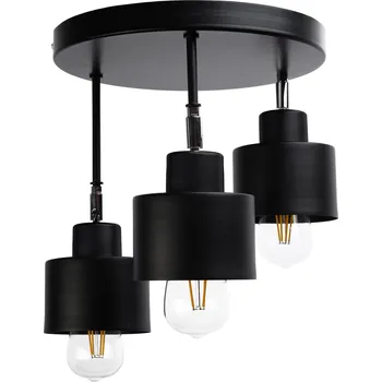 Osvětlení ORNO Černé stropní svítidlo se 3 pohyblivými hlavicemi