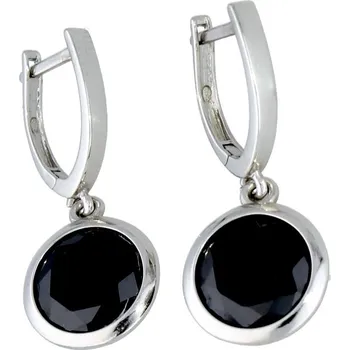 Náušnice Goldstore Stříbrné náušnice velký onyx Varianta: stříbrné náušnice