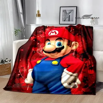 Dětská deka 3D deka mario bros pikniková přikrývka | dětská deka, teplá přikrývka - 6 , 100x150CM
