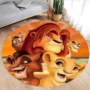 Koberec Lví král koberec pro děti kulatý | dětský koberec, hrací podložka - 1 , 120x120cm
