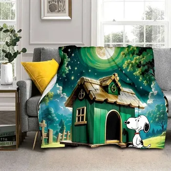 Dětská deka Snoopy kreslená měkká deka kawaii stylu | dětská přikrývka, flísová deka - 27 , 150x180cm