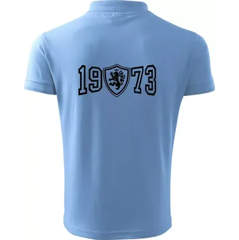 Pánská košile Narozeninový motiv - znak - 1973 - Polokošile pánská Pique Polo 203 - 5XL ( Pyžamově světlá modrá )