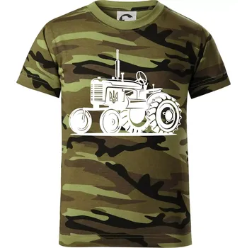 Chlapecké oblečení Traktor Ukrajinské armády - Dětské maskáčové triko - 146 cm/10 let ( Zelený maskáč )