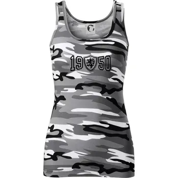 Dámské tričko Narozeninový motiv - znak - 1950 - Dámské Maskáčové tílko - L ( Šedý maskáč )