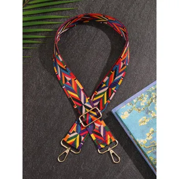 Kabelka Květinový barevný popruh na kabelku | popruh, módní doplněk - Červený