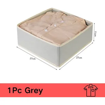 Úložný box Textilní skládací úložný box na prádlo | úložný box, skládací box - světlešedá-L