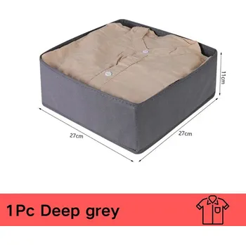 Úložný box Textilní skládací úložný box na prádlo | úložný box, skládací box - deepgrey-L