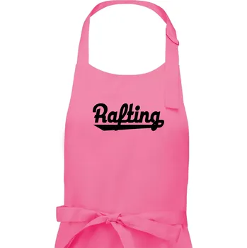 Kuchyňská zástěra Rafting nápis - Dámská zástěra na vaření - Univerzální velikost ( Růžová )