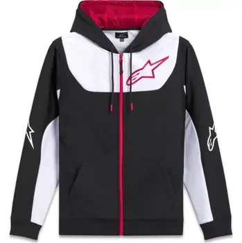 Pánská mikina mikina SESSIONS 3 HOODIE, ALPINESTARS (černá/bílá/červená, vel. S)