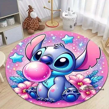 Koberec Kulatý dětský koberec se Stitch motivem | koberec, podložka - 20 , 80x80cm