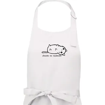 Kuchyňská zástěra Dneska to nedávám - Dámská zástěra na vaření - Univerzální velikost ( Bílá )
