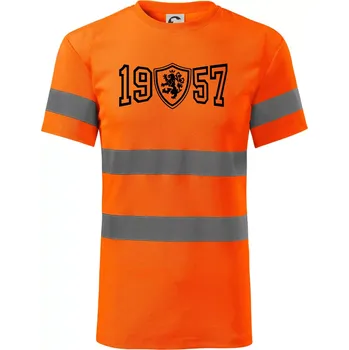 Pánská móda Narozeninový motiv - znak - 1957 - Triko reflexní - HV PROTECT - 3XL ( Neonově oranžová )