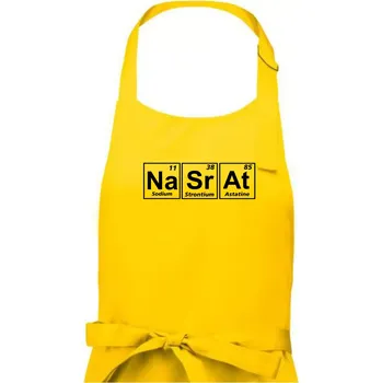 Kuchyňská zástěra Periodická tabulka - Nasrat - Dámská zástěra na vaření - Univerzální velikost ( Žlutá )