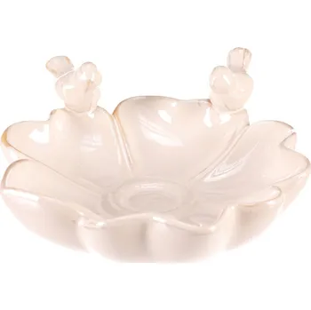 Krmítko pro ptáka Pítko pro ptáčky Květ, bílá, 25 x 26 x 11 cm