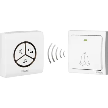 Domovní zvonek Bezdrátový zvonek 230V, 25 melodií, dosah 100 m