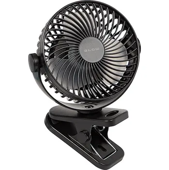 Vzduchotechnika Stolní ventilátor s klipem a USB, černý