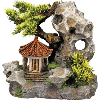Dekorace do akvária Nobby akvarijní dekorace asijský altán 19 x 13 x 17,2 cm