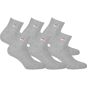 Pánské ponožky Ponožky FILA Quarter Socks 6-pack Unisex grey 43-46