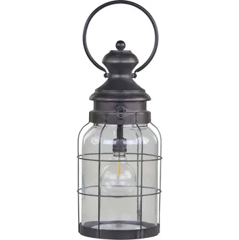 Svícen Francouzská stájová lucerna se žárovkou a časovačem French Stable - Ø 16,5*41 cm