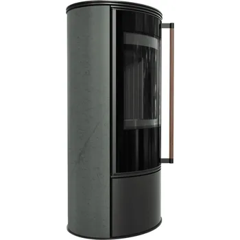 Krbová kamna KRATKI ERIK 5,5 kW 150 akumulační keramika SERPENTINO Jatoba BLACK