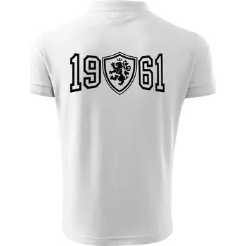 Pánská košile Narozeninový motiv - znak - 1961 - Polokošile pánská Pique Polo 203 - 3XL ( Bílá )