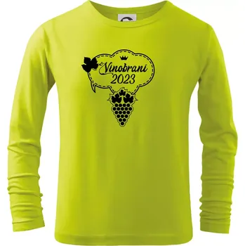 Chlapecké tričko Vinobraní 2023 - Triko dětské Long Sleeve - 122 cm/6 let ( Limetková )